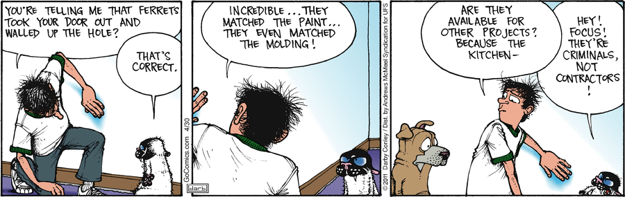 Get Fuzzy by Darby Conley on Wed, 30 Apr 2025