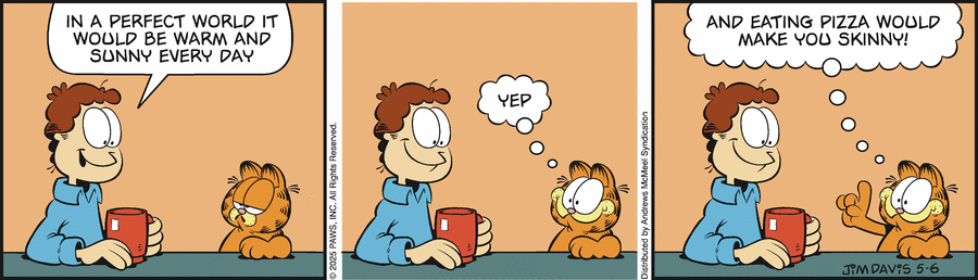 Garfield by Jim Davis on Tue, 06 May 2025