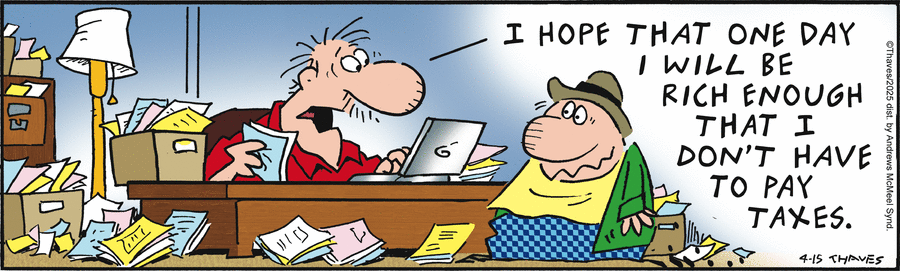 Frank and Ernest by Thaves  on Tue, 15 Apr 2025