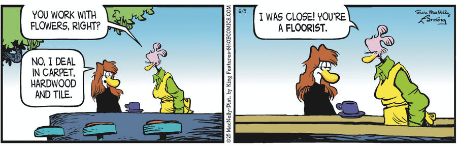 Shoe by Gary Brookins and Susie MacNelly on Thu, 05 Jun 2025