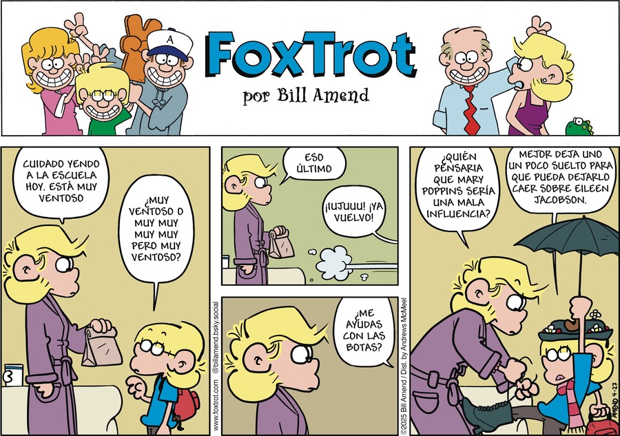 FoxTrot en Español by Bill Amend on Sun, 27 Apr 2025