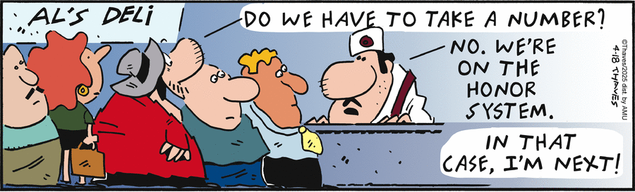 Frank and Ernest by Thaves  on Fri, 18 Apr 2025