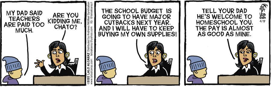 La Cucaracha by Lalo Alcaraz on Thu, 17 Apr 2025