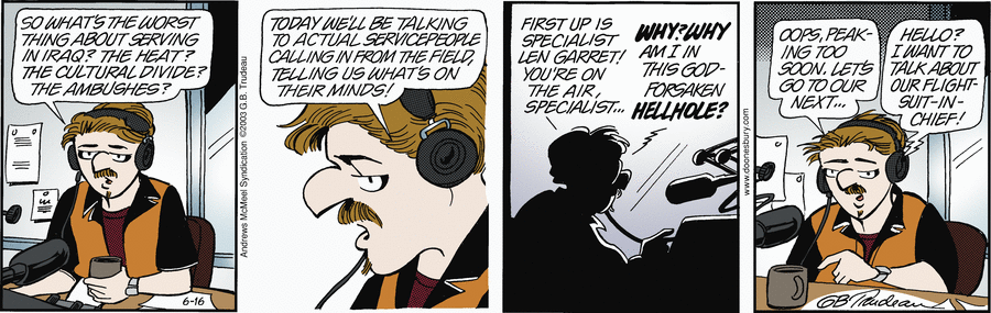 Doonesbury by Garry Trudeau on Mon, 16 Jun 2025