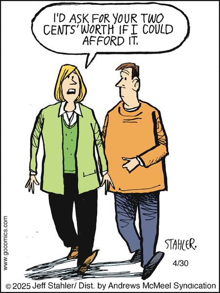 Moderately Confused by Jeff Stahler  on Wed, 30 Apr 2025