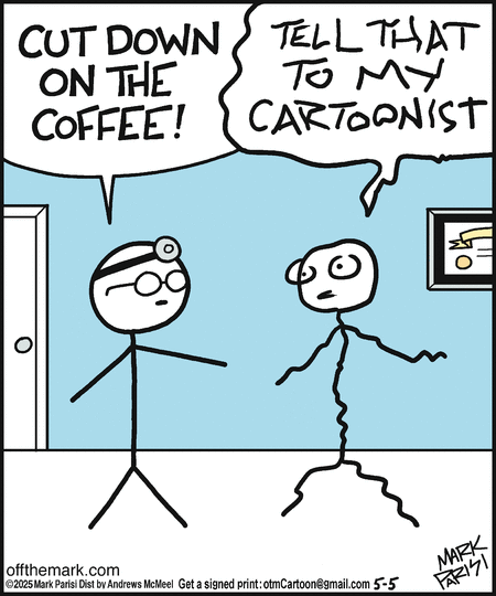 Off the Mark by Mark Parisi on Mon, 05 May 2025