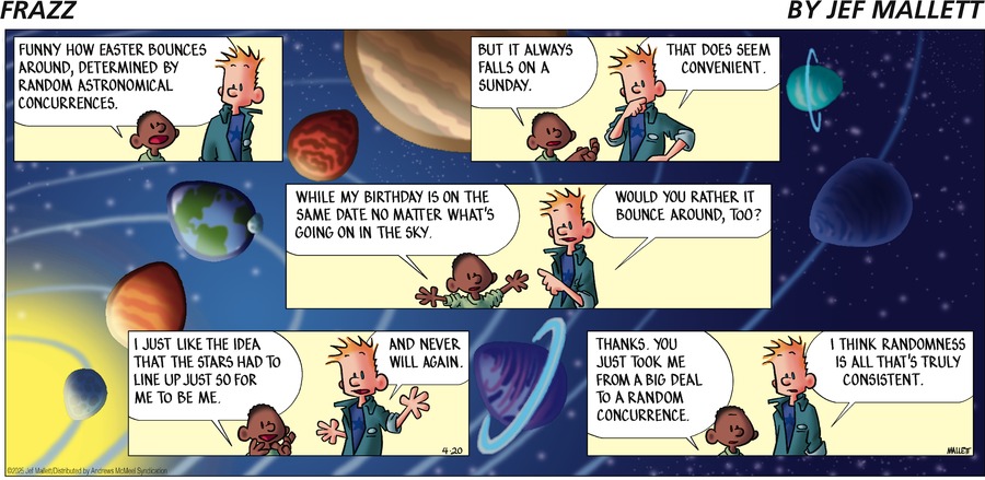Frazz by Jef Mallett on Sun, 20 Apr 2025