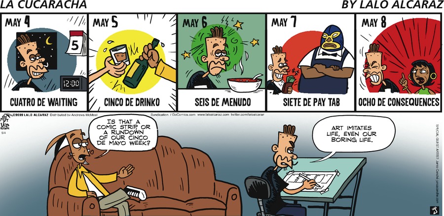 La Cucaracha by Lalo Alcaraz on Sun, 04 May 2025
