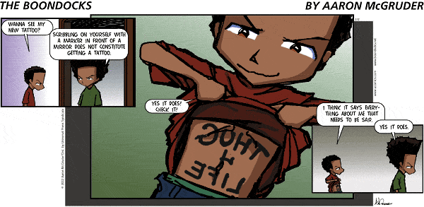 The Boondocks by Aaron McGruder on Sun, 20 Apr 2025