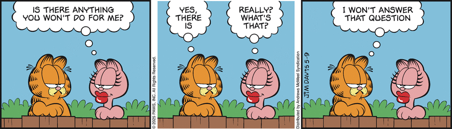 Garfield by Jim Davis on Fri, 09 May 2025