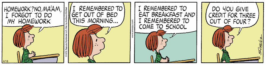 Peanuts by Charles Schulz on Fri, 18 Apr 2025