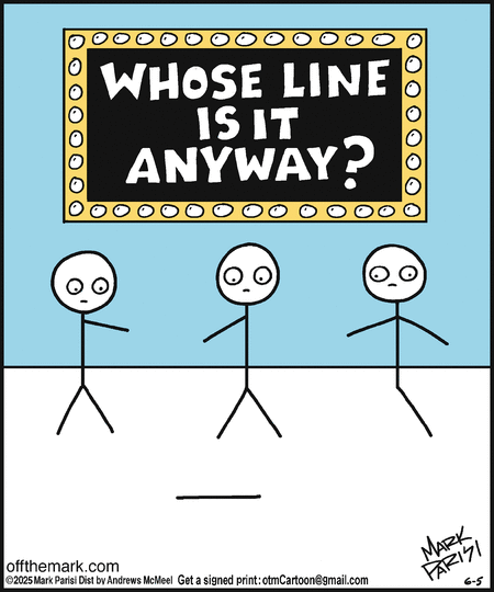 Off the Mark by Mark Parisi on Thu, 05 Jun 2025