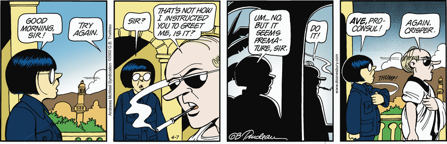 Doonesbury by Garry Trudeau on Mon, 07 Apr 2025