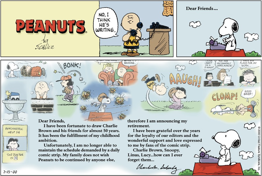 Peanuts by Charles Schulz for February 13, 2000 | GoComics