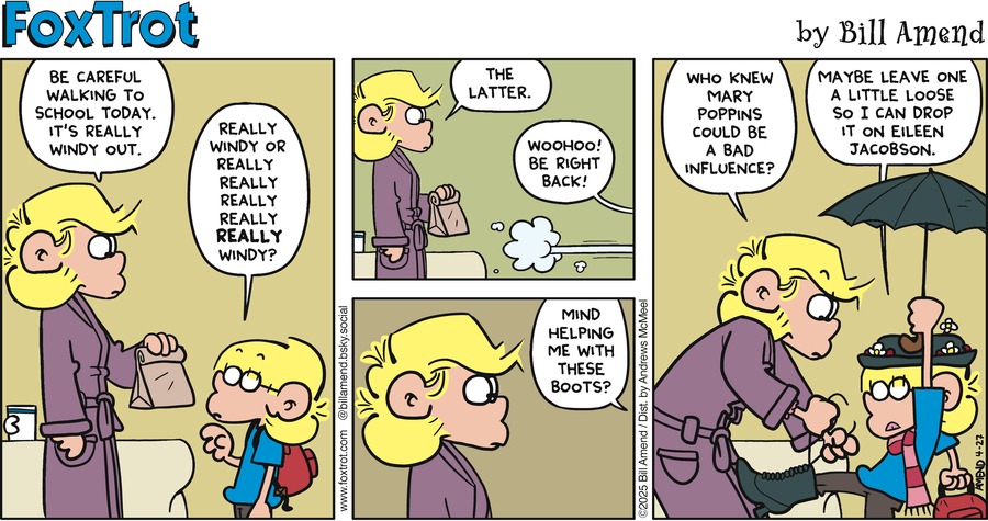 FoxTrot by Bill Amend on Sun, 27 Apr 2025