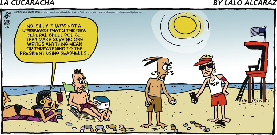 La Cucaracha by Lalo Alcaraz on Sun, 22 Jun 2025