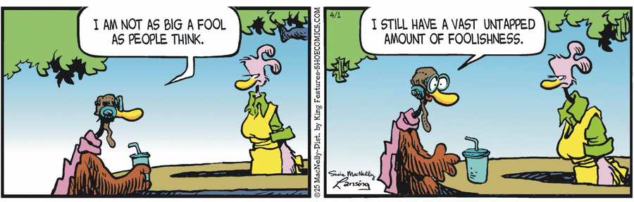 Shoe by Gary Brookins and Susie MacNelly on Tue, 01 Apr 2025