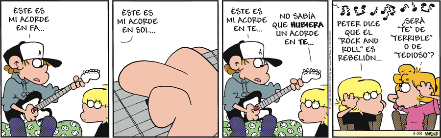 FoxTrot en Español by Bill Amend on Mon, 28 Apr 2025