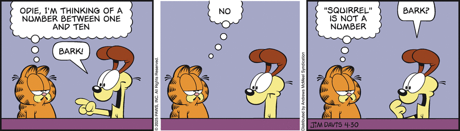 Garfield by Jim Davis on Wed, 30 Apr 2025