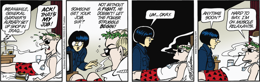 Doonesbury by Garry Trudeau on Thu, 01 May 2025