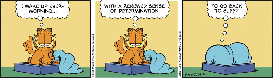 Garfield by Jim Davis on Thu, 01 May 2025