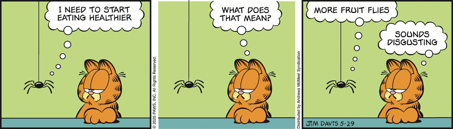 Garfield by Jim Davis on Thu, 29 May 2025