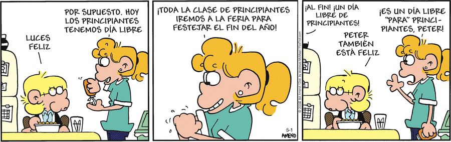 FoxTrot en Español by Bill Amend on Thu, 01 May 2025