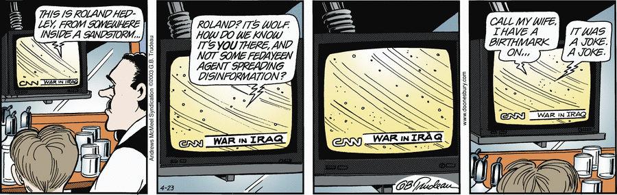 Doonesbury by Garry Trudeau on Wed, 23 Apr 2025