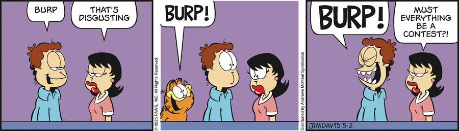 Garfield by Jim Davis on Fri, 02 May 2025