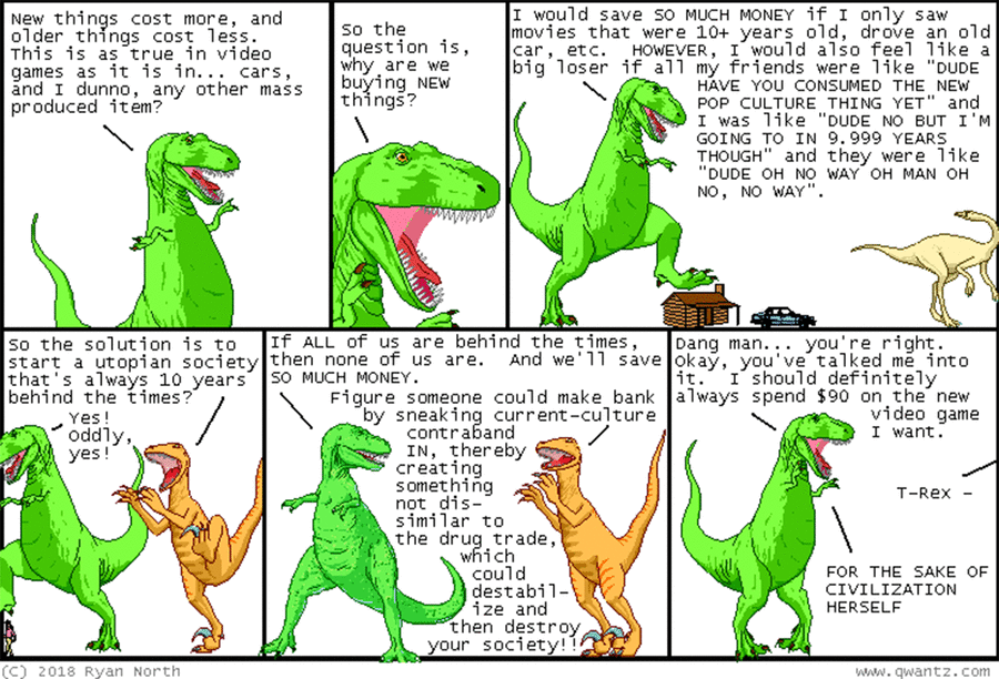 Dinosaur Comics by Ryan North on Tue, 06 May 2025