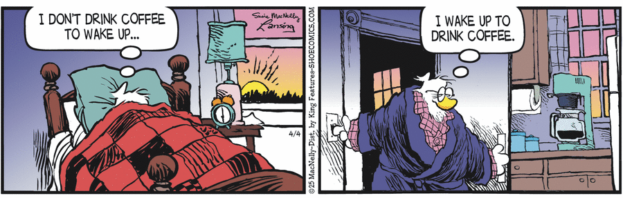 Shoe by Gary Brookins and Susie MacNelly on Fri, 04 Apr 2025
