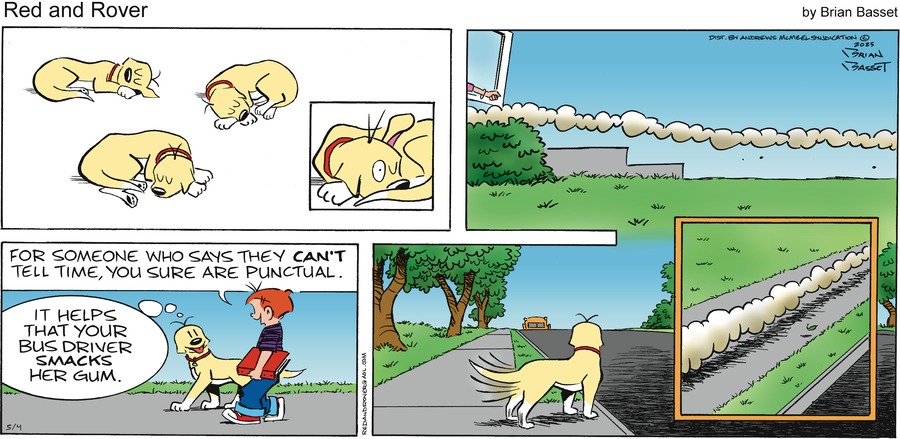 Red and Rover by Brian Basset on Sun, 04 May 2025