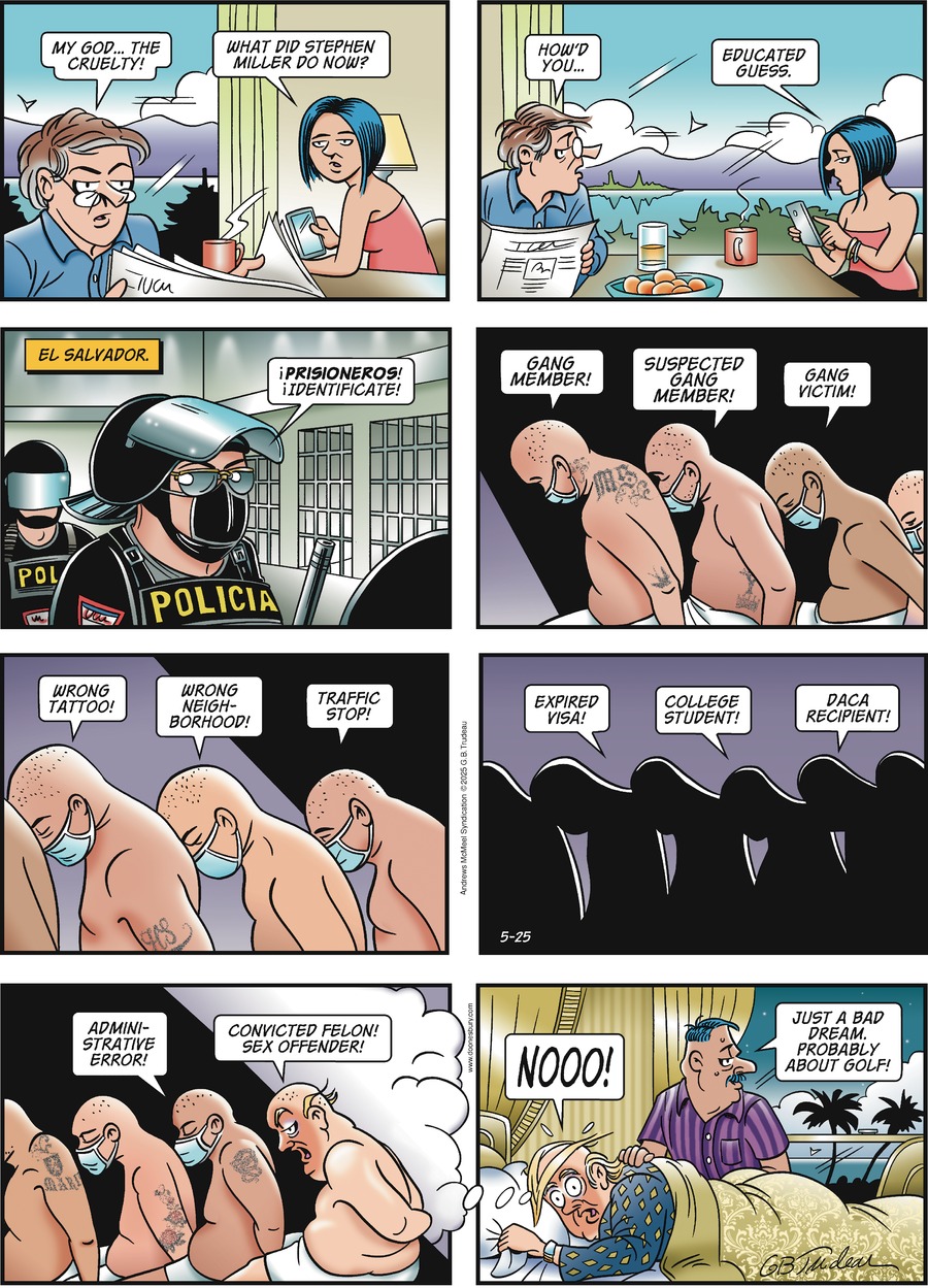 Doonesbury by Garry Trudeau on Sun, 25 May 2025