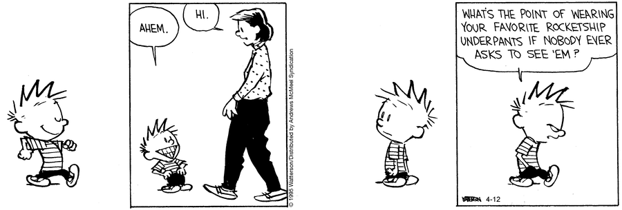 Calvin and Hobbes by Bill Watterson on Sat, 12 Apr 2025
