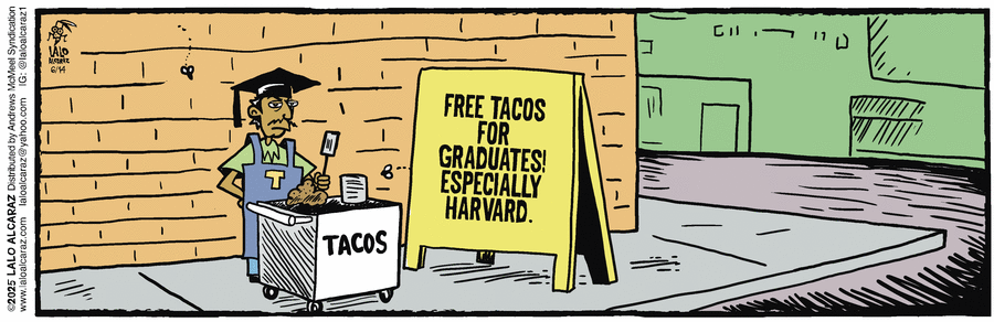 La Cucaracha by Lalo Alcaraz on Sat, 14 Jun 2025