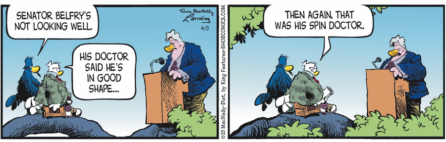 Shoe by Gary Brookins and Susie MacNelly on Thu, 03 Apr 2025