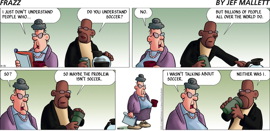 Frazz by Jef Mallett on Sun, 13 Apr 2025