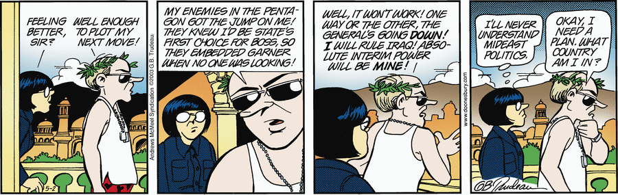 Doonesbury by Garry Trudeau on Fri, 02 May 2025