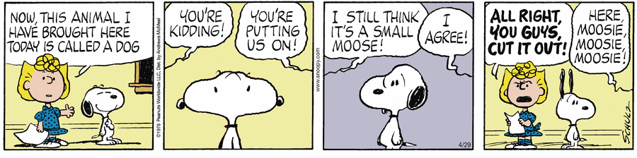 Peanuts by Charles Schulz on Tue, 29 Apr 2025