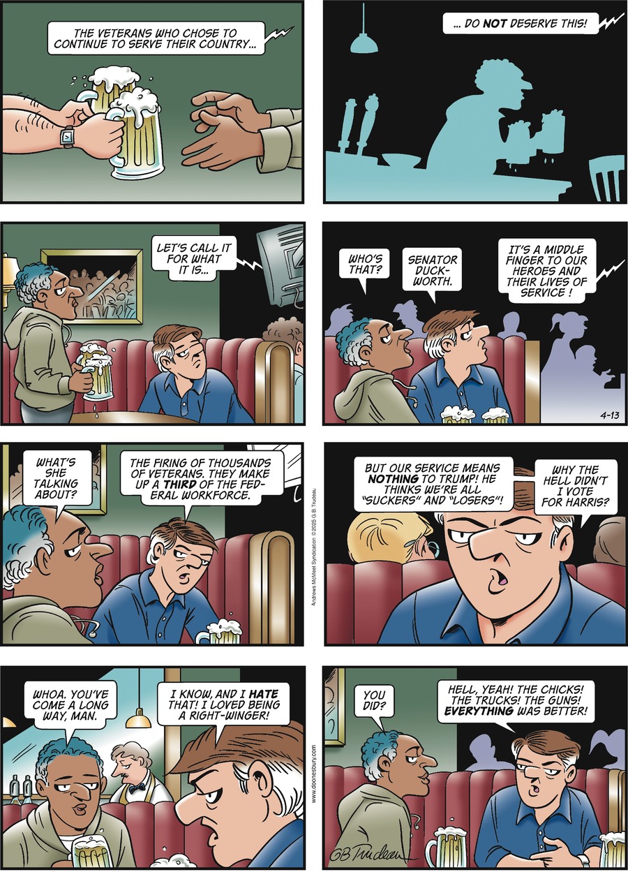 Doonesbury by Garry Trudeau on Sun, 13 Apr 2025