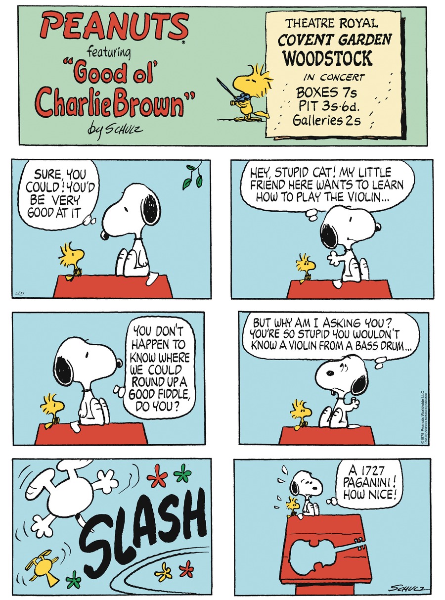 Peanuts by Charles Schulz on Sun, 27 Apr 2025