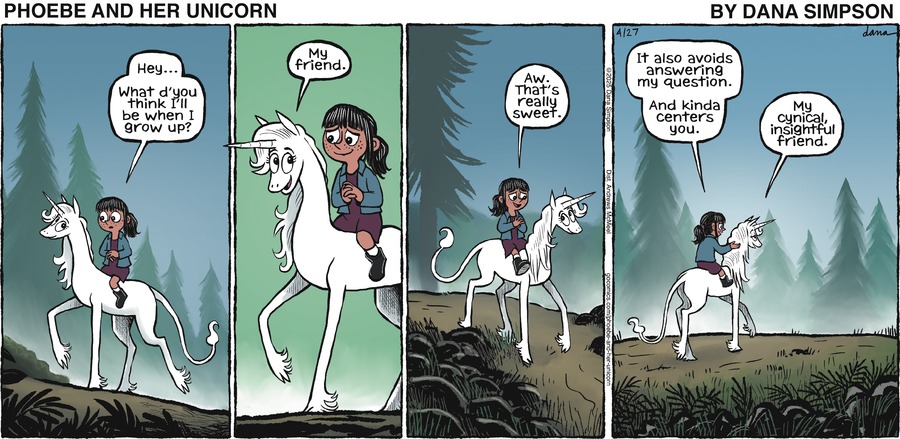 Phoebe and Her Unicorn by Dana Simpson on Sun, 27 Apr 2025