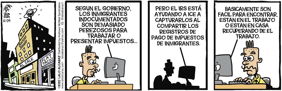 La Cucaracha en Español by Lalo Alcaraz on Mon, 09 Jun 2025