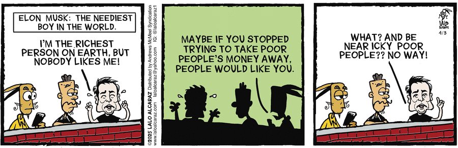 La Cucaracha by Lalo Alcaraz on Thu, 03 Apr 2025