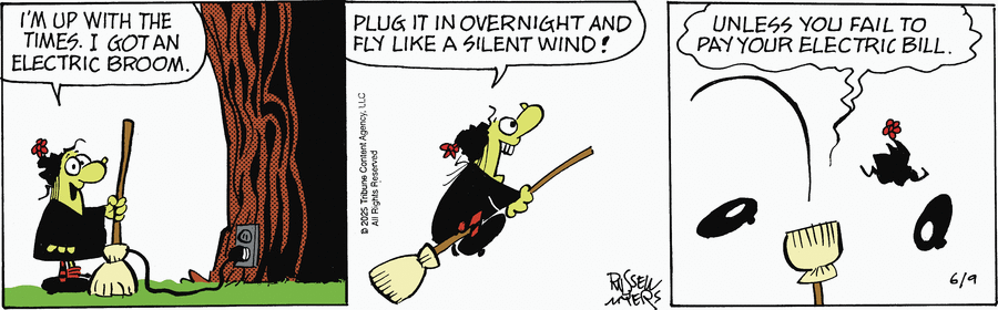 Broom Hilda by Russell Myers on Mon, 09 Jun 2025