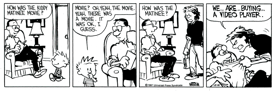 Calvin and Hobbes by Bill Watterson for December 12, 1987