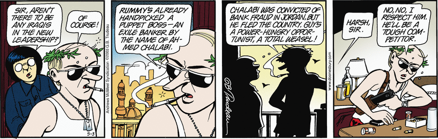 Doonesbury by Garry Trudeau on Sat, 03 May 2025