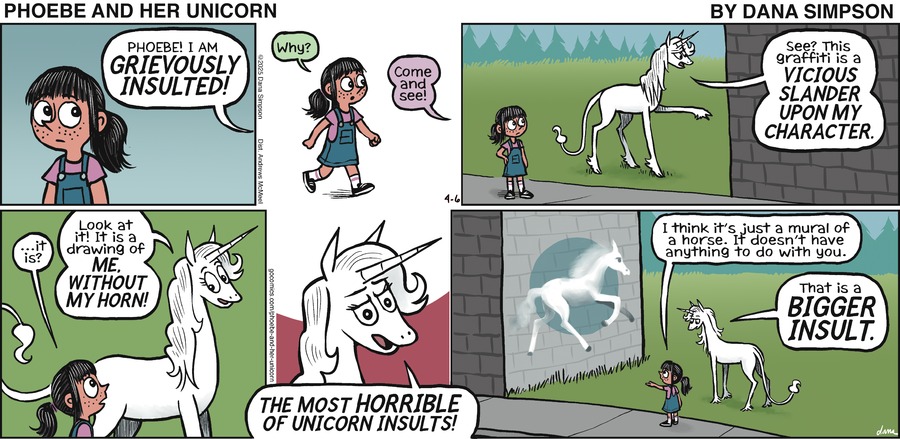 Phoebe and Her Unicorn by Dana Simpson on Sun, 06 Apr 2025