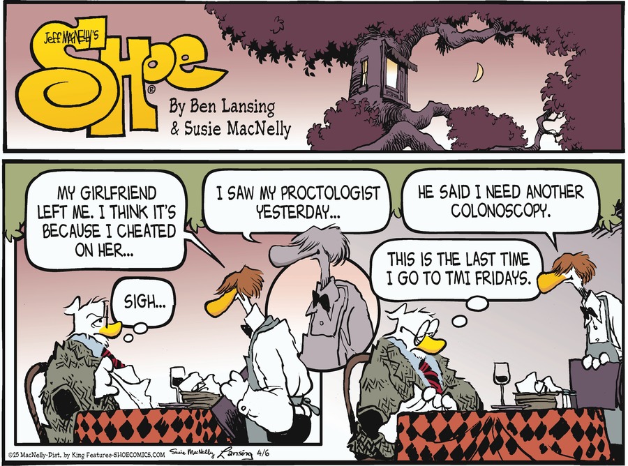 Shoe by Gary Brookins and Susie MacNelly on Sun, 06 Apr 2025