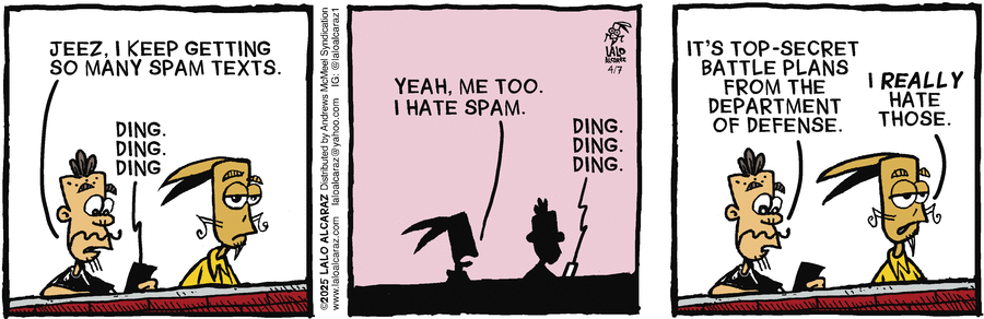 La Cucaracha by Lalo Alcaraz on Mon, 07 Apr 2025